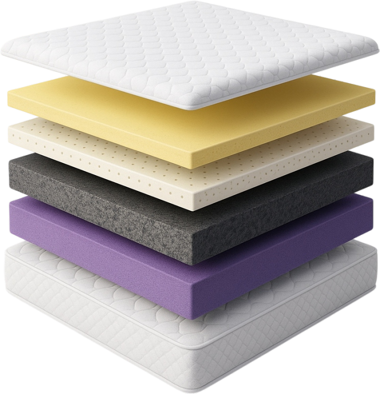 Legend mattress — exploded layers