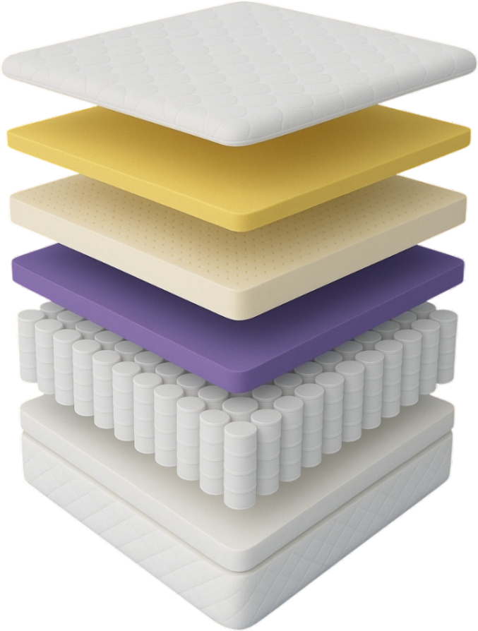 Monarch mattress — exploded layers